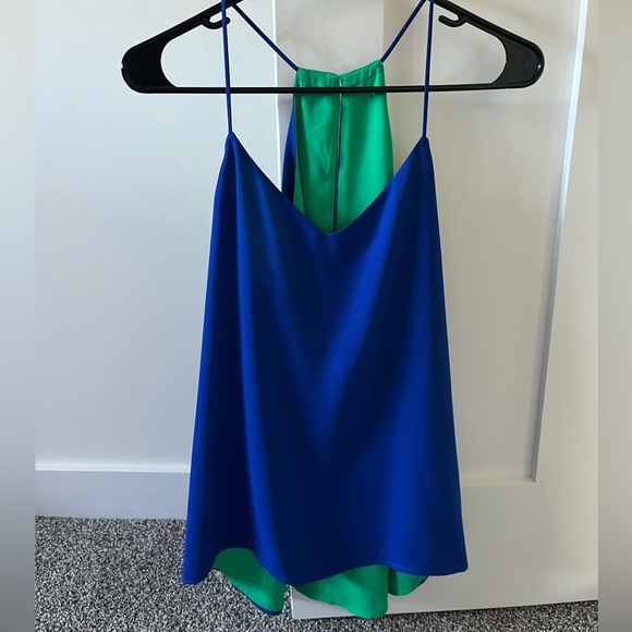 Express Blue and Green Tank Top - Picture 1 of 2